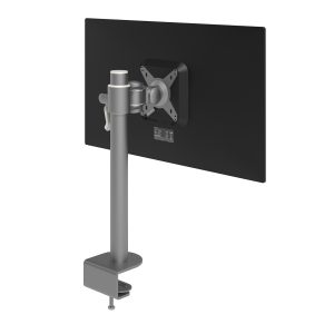 Suporte para 1 monitor em aço inox, com ajuste da altura estatica